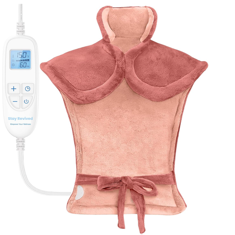 Stay Revived Electric Heating Pad for Back Neck Shoulders