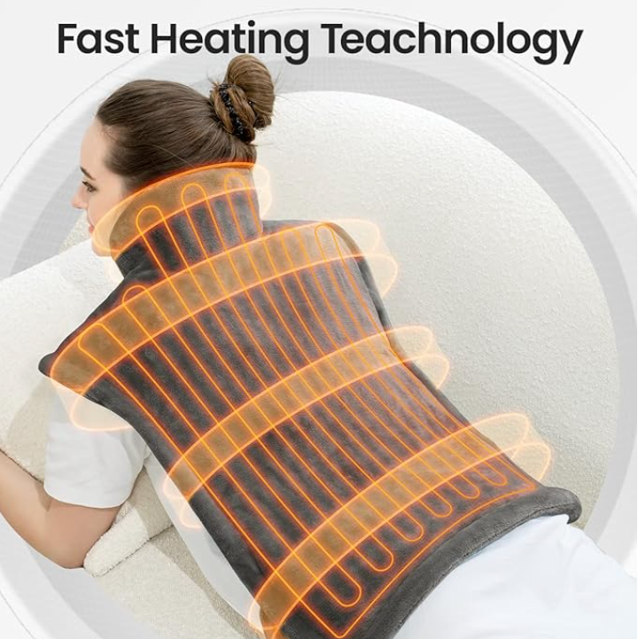 Stay Revived Electric Heating Pad for Back Neck Shoulders