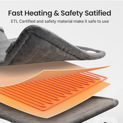 Stay Revived Electric Heating Pad for Back Neck Shoulders