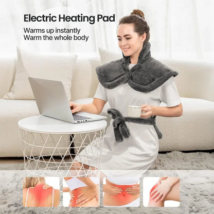 Stay Revived Electric Heating Pad for Back Neck Shoulders